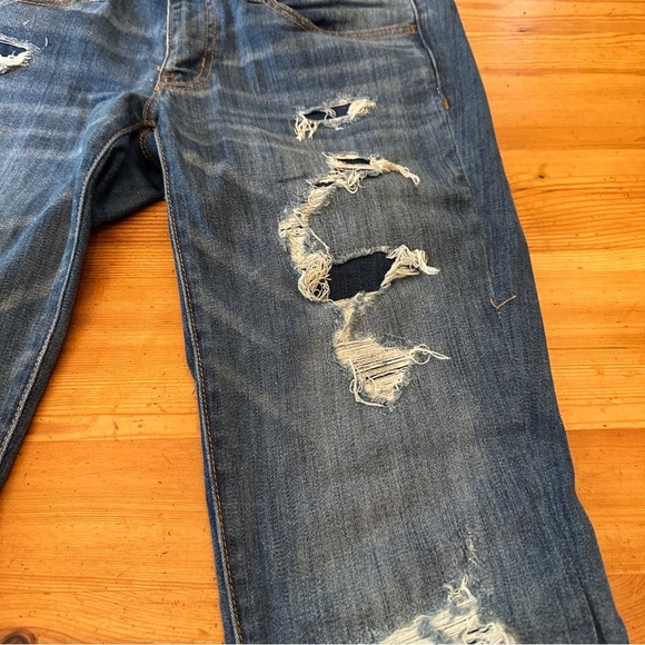 American Eagle outfitters Super Stretch Super Low Legging Ripped Raw Edges 6 - Picture 5 of 13